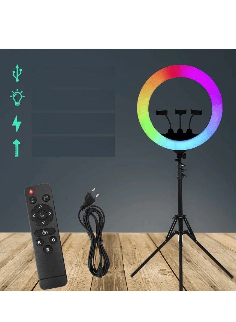 MJ 22inch Multicolour RGB LED Soft Ring Light MJ56 - Image 2